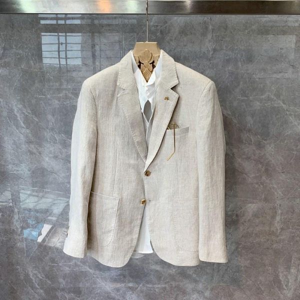 men's suits & blazers fashion korean linen slim blazer men solid single breasted suit jacket lapel party wedding formal short coat male, White;black
men's suits & blazers fashion korean linen slim blazer men solid single breasted suit jacket lapel party wedding formal short coat male, White;black
