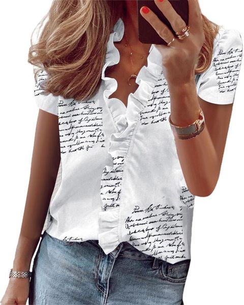 ruffle ruched blouse women boho v neck pineapple letter grass print shirt summer short sleeve beach streetwear female blusa women's bl, White
ruffle ruched blouse women boho v neck pineapple letter grass print shirt summer short sleeve beach streetwear female blusa women's bl, White