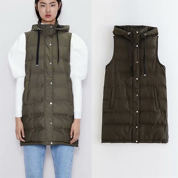 autumn za women vest fashion pocket soft padded jacket hooded coat vintage sleeveless female outerwear chic 210422, Black;white
autumn za women vest fashion pocket soft padded jacket hooded coat vintage sleeveless female outerwear chic 210422, Black;white
