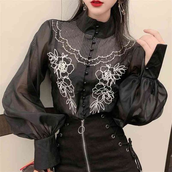 korean spring office work flower embroidery white blouse temperament women stand collar lantern long sleeve blusas shirt 210519
korean spring office work flower embroidery white blouse temperament women stand collar lantern long sleeve blusas shirt 210519