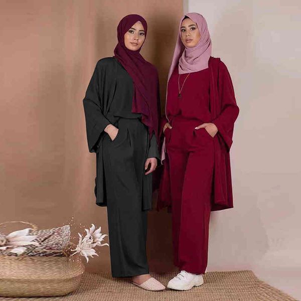 Casual Dresses Three-piece Abaya Turkish Kimono Tops Pants Muslim Dress Abayas Hijab Robe Dubai Caftan Kaftan Islam Clothing For Women Djellaba AQ7N, Black;gray
Casual Dresses Three-piece Abaya Turkish Kimono Tops Pants Muslim Dress Abayas Hijab Robe Dubai Caftan Kaftan Islam Clothing For Women Djellaba AQ7N, Black;gray