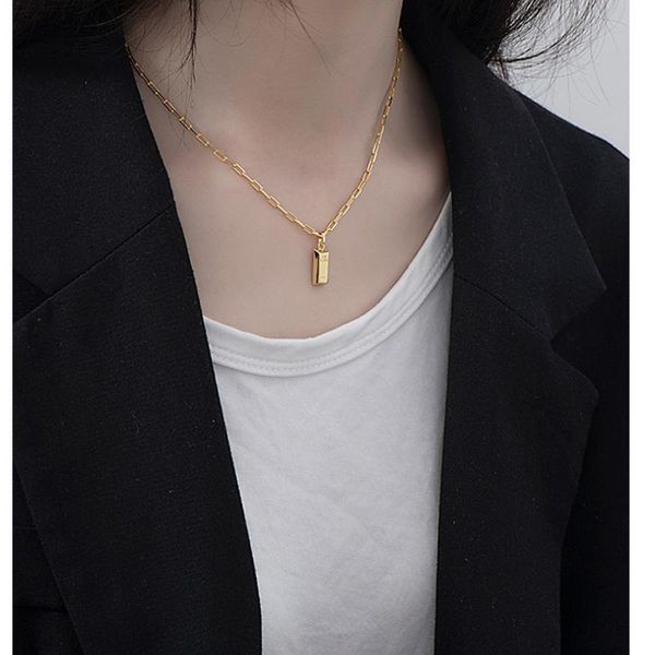chains silver color bricks charm necklace steel pendant necklaces for women men accessories 925 personality cadena hombre kolye
chains silver color bricks charm necklace steel pendant necklaces for women men accessories 925 personality cadena hombre kolye