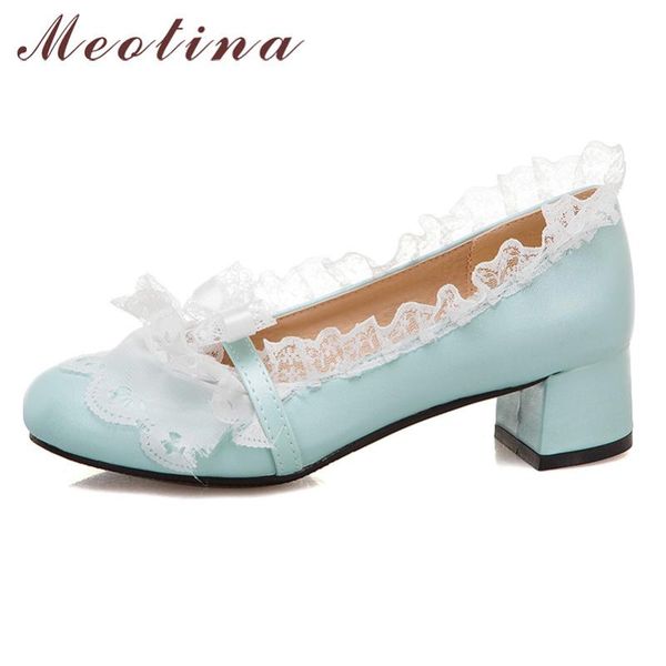 dress shoes meotina high heels women pumps cosplay thick party sweet bow round toe female 2021 spring blue plus size 34-45, Black
dress shoes meotina high heels women pumps cosplay thick party sweet bow round toe female 2021 spring blue plus size 34-45, Black
