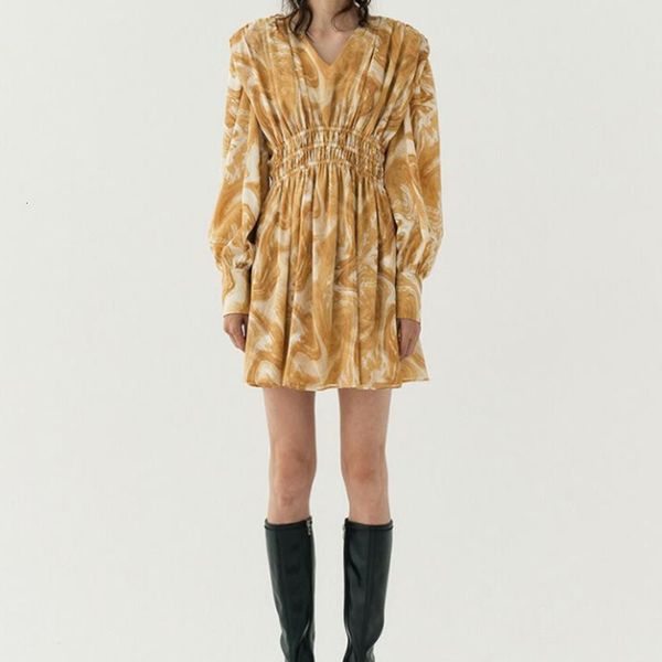 dress printed short robe women v-neck elaist waist long sleeve mini dress 2021 spring, Black;gray
dress printed short robe women v-neck elaist waist long sleeve mini dress 2021 spring, Black;gray