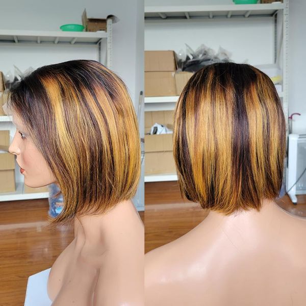 lace wigs 150% honey blonde ombre front human hair l1b/27 brazilian remy short bob wig bleached knots, Black;brown
lace wigs 150% honey blonde ombre front human hair l1b/27 brazilian remy short bob wig bleached knots, Black;brown