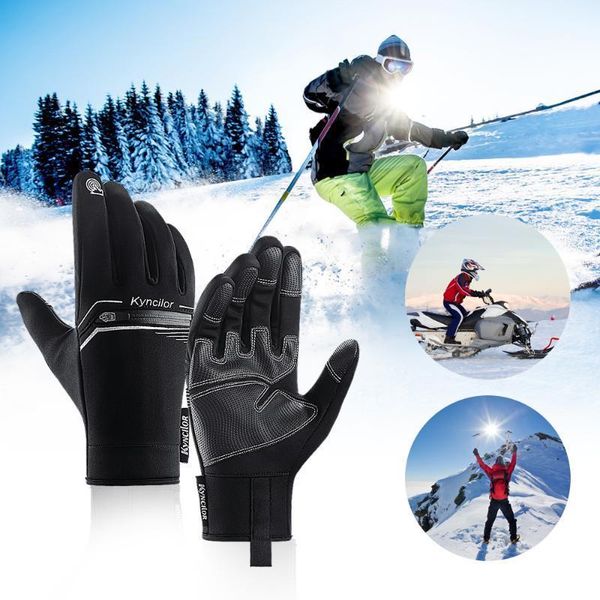 cycling gloves outdoor winter warm bike sensitive screen touch waterproof back zipper storage design1, Black
cycling gloves outdoor winter warm bike sensitive screen touch waterproof back zipper storage design1, Black
