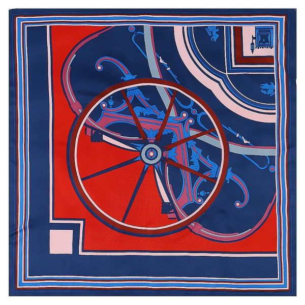 scarves 100% twill silk scarf women large shawls euro wheel print stoles square bandana 130cm big kerchief female foulards, Blue;gray
scarves 100% twill silk scarf women large shawls euro wheel print stoles square bandana 130cm big kerchief female foulards, Blue;gray