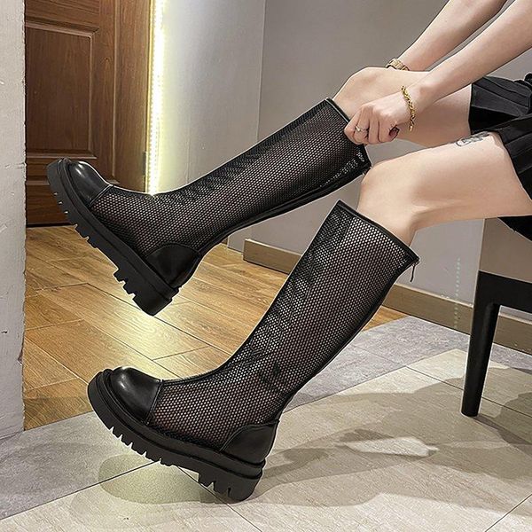 boots nice women's chunky sandals fashion shoes summer high platform breathable mesh femmes bottes, Black
boots nice women's chunky sandals fashion shoes summer high platform breathable mesh femmes bottes, Black