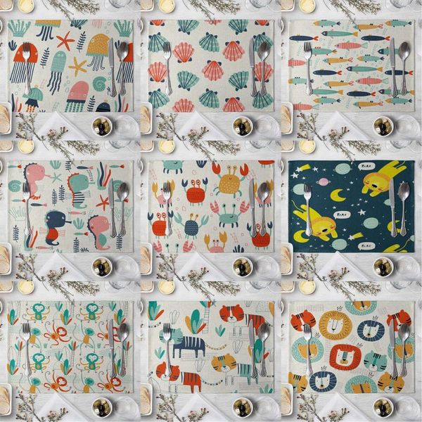 mats & pads creative cartoon animal pattern table mat napkin for wedding kitchen decor marine life placemat dining accessorie
mats & pads creative cartoon animal pattern table mat napkin for wedding kitchen decor marine life placemat dining accessorie