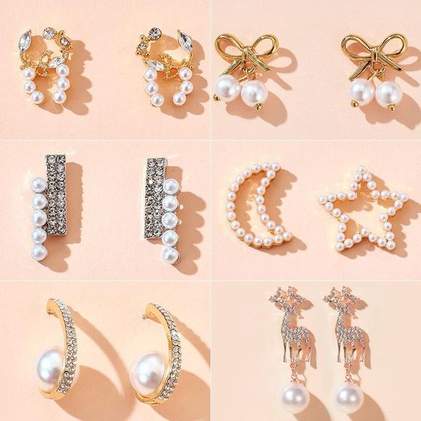 dangle & chandelier alloy earring asymmetry bowknot earrings pearl elk moon star simplicity accessories personality fashion, Silver
dangle & chandelier alloy earring asymmetry bowknot earrings pearl elk moon star simplicity accessories personality fashion, Silver