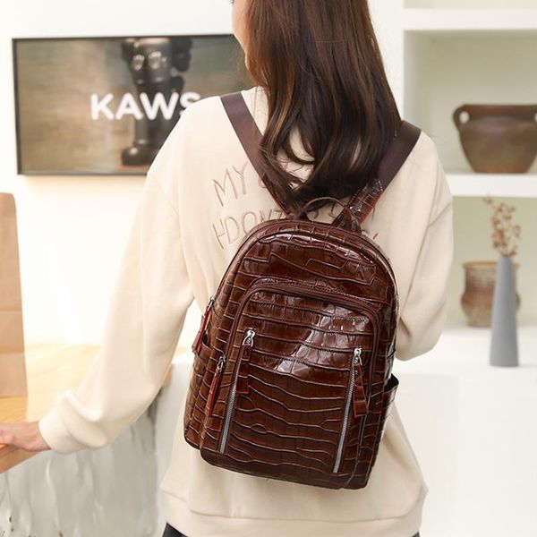 backpack style women's retro autumn winter female backbag pu leather ladies multifunctional bagpack waterproof high quality
backpack style women's retro autumn winter female backbag pu leather ladies multifunctional bagpack waterproof high quality