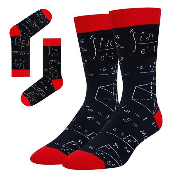 men's socks 1pair portable daily non slip casual math printing middle tube thickened autumn elastic men sweat absorbing outdoor sport, Black
men's socks 1pair portable daily non slip casual math printing middle tube thickened autumn elastic men sweat absorbing outdoor sport, Black