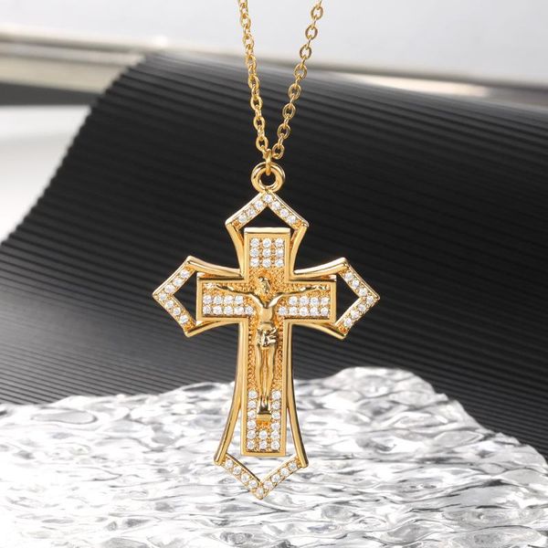 pendant necklaces fashion hip hop religious christian faith cross chain jesus collar chunky choker for women men gift jewelry, Silver
pendant necklaces fashion hip hop religious christian faith cross chain jesus collar chunky choker for women men gift jewelry, Silver