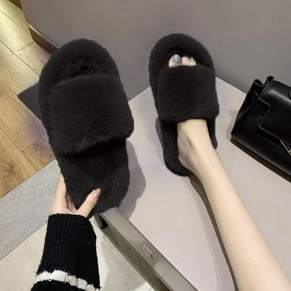 fashion soft warm slippers temperament comfortable furry indoor flats female plush home shoes high-quality 2021, Black
fashion soft warm slippers temperament comfortable furry indoor flats female plush home shoes high-quality 2021, Black