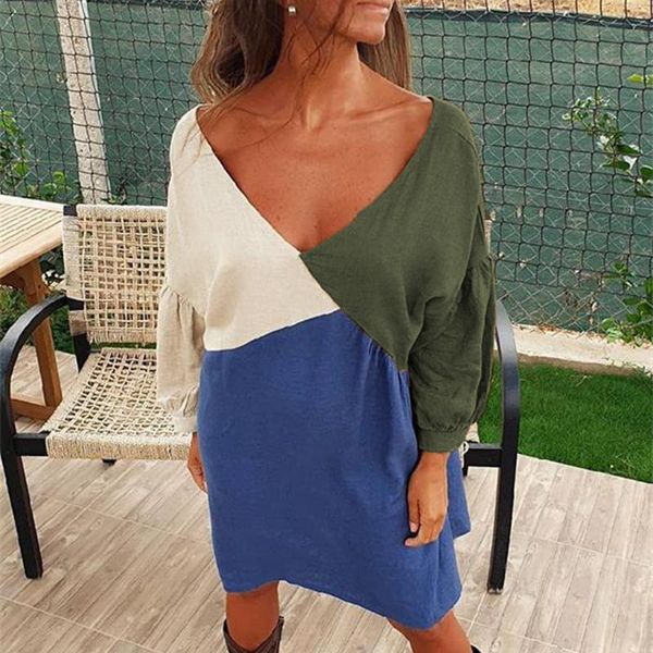 womail spring 2021 dress women puff long sleeve patchwork v-neck straight female dresses party daily vacation knee-length casual, Black;gray
womail spring 2021 dress women puff long sleeve patchwork v-neck straight female dresses party daily vacation knee-length casual, Black;gray