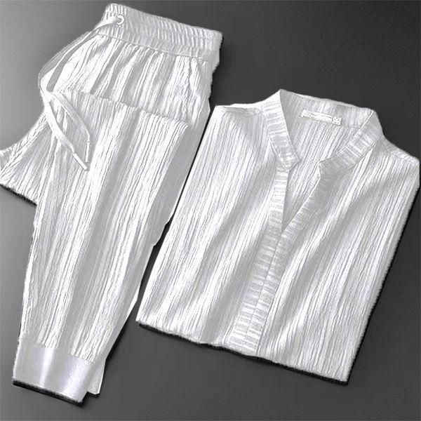 jogging clothing 2021 summer men's solid color suit high end breathable thin ice leisure sports fashion short sleeve trousers trend, Black;red
jogging clothing 2021 summer men's solid color suit high end breathable thin ice leisure sports fashion short sleeve trousers trend, Black;red