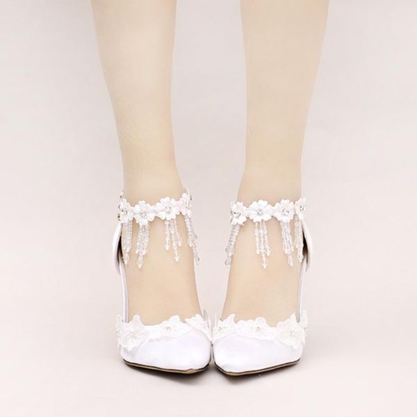 dress shoes 9cm high heels wedding red women pumps crystal lace flower tassel buckle strap bridal stiletto party ladies, Black
dress shoes 9cm high heels wedding red women pumps crystal lace flower tassel buckle strap bridal stiletto party ladies, Black