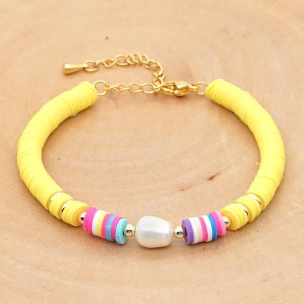 charm bracelets classic lobster clasp adjustable pearl beaded bracelet fashion colorful polymer clay beach jewelry gift for friend, Golden;silver
charm bracelets classic lobster clasp adjustable pearl beaded bracelet fashion colorful polymer clay beach jewelry gift for friend, Golden;silver