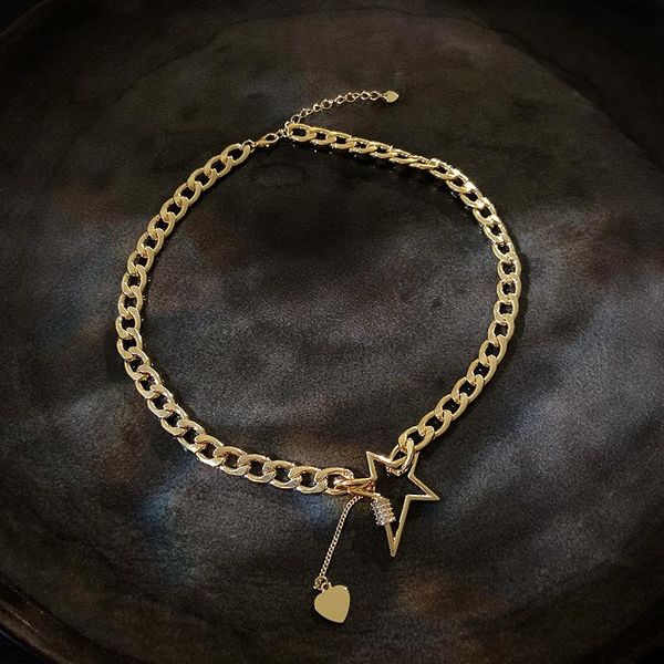 chokers 2021 fashion zirconia star pendant necklace for women twist gold color chunky thick choker chain necklaces party jewelry, Golden;silver
chokers 2021 fashion zirconia star pendant necklace for women twist gold color chunky thick choker chain necklaces party jewelry, Golden;silver