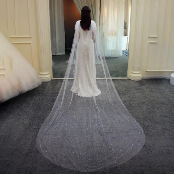 bridal veils luxury high-end cathedral veil breathable mesh beading pearls two-shoulder headdress for wedding travel beach po v681, Black
bridal veils luxury high-end cathedral veil breathable mesh beading pearls two-shoulder headdress for wedding travel beach po v681, Black