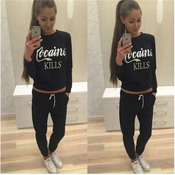 stylish sports suit letter tracksuits print round neck long sleeve casual sportswear set, Gray
stylish sports suit letter tracksuits print round neck long sleeve casual sportswear set, Gray