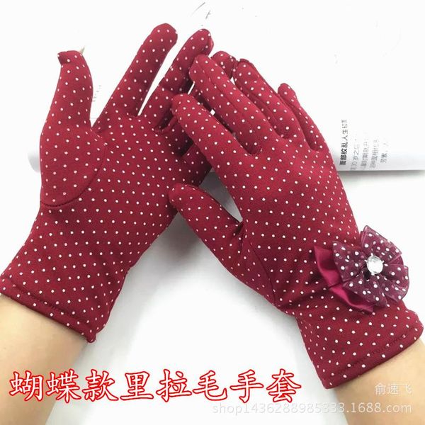 five fingers gloves europe and the united states autumn winter ladies polka dot bow warm brushed thickened wholesale, Blue;gray
five fingers gloves europe and the united states autumn winter ladies polka dot bow warm brushed thickened wholesale, Blue;gray
