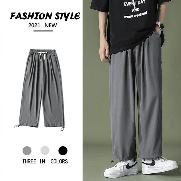 men's pants summer thin casual men fashion gray black wide-leg streetwear korean loose straight ice silk mens trousers
men's pants summer thin casual men fashion gray black wide-leg streetwear korean loose straight ice silk mens trousers