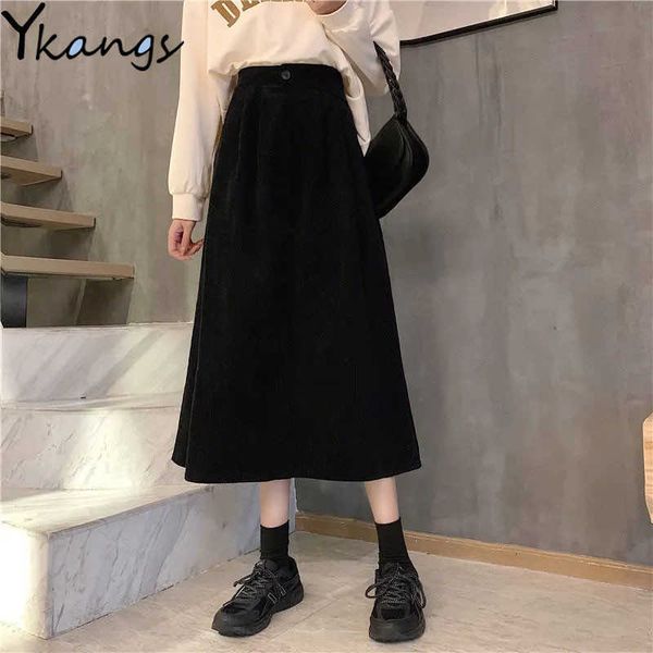 spring and summer pure long corduroy skirts women high-waisted harajuku skirt korean styie vintage long elegant skirts 210619, Black
spring and summer pure long corduroy skirts women high-waisted harajuku skirt korean styie vintage long elegant skirts 210619, Black