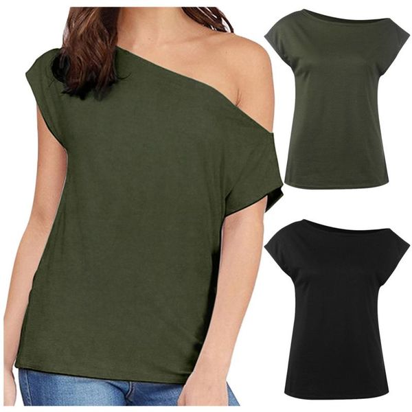 women ladies shirts fashion skew collar short sleeve loose black casual tshirt 2021 summer basic solid female r5 women's t-shirt, White
women ladies shirts fashion skew collar short sleeve loose black casual tshirt 2021 summer basic solid female r5 women's t-shirt, White