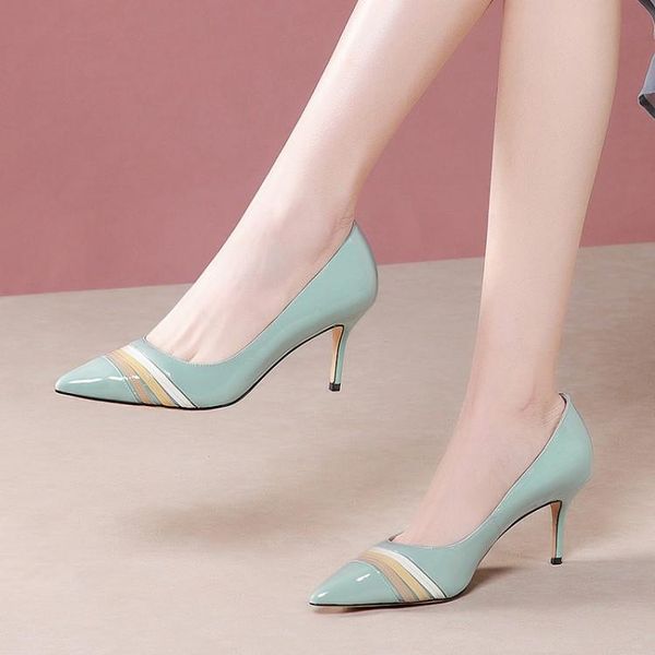 dress shoes mljuese 2021 women pumps autumn spring soft cow leather pointed toe blue color thin heel high heels lady party, Black
dress shoes mljuese 2021 women pumps autumn spring soft cow leather pointed toe blue color thin heel high heels lady party, Black