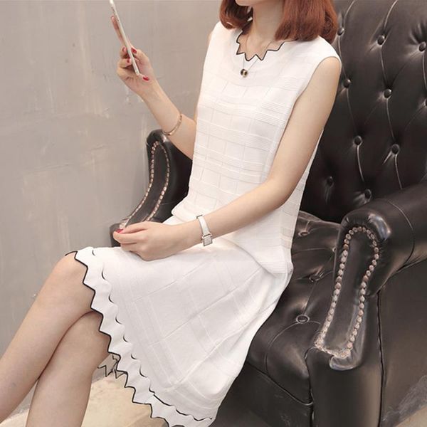 casual dresses summer women dress fashion sleeveless knitted tank female vintage sweater ladies elegant midi ym136, Black;gray
casual dresses summer women dress fashion sleeveless knitted tank female vintage sweater ladies elegant midi ym136, Black;gray