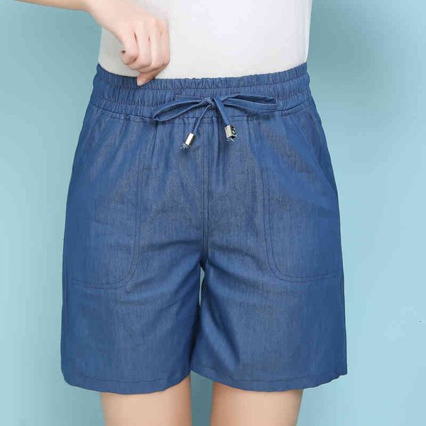 women's shorts summer jeans waist denim women casual loose ladies fashion rollup hem elastic pocket blue white female 1qlo, White;black
women's shorts summer jeans waist denim women casual loose ladies fashion rollup hem elastic pocket blue white female 1qlo, White;black