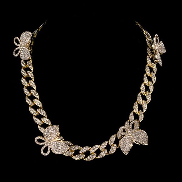 pendant necklaces hip hop trendy bling rhinestones butterfly necklace for women men iced out cuban link chain rapper chocker jewelry, Silver
pendant necklaces hip hop trendy bling rhinestones butterfly necklace for women men iced out cuban link chain rapper chocker jewelry, Silver