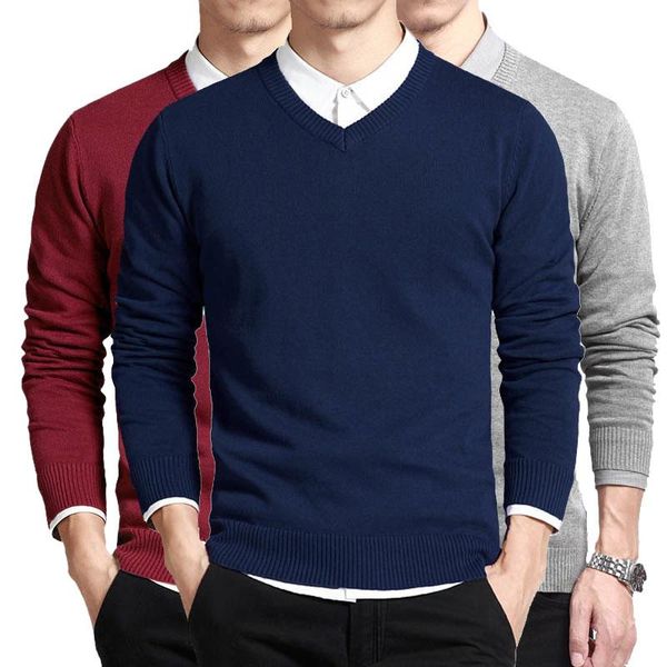 men's sweaters cotton sweater men long sleeve pullovers outwear man v-neck loose solid fit knitting clothing 8colors, White;black
men's sweaters cotton sweater men long sleeve pullovers outwear man v-neck loose solid fit knitting clothing 8colors, White;black