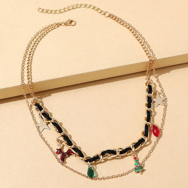 5pcs/lot new design pendants wild small fresh and popular star christmas necklace reindeer tree double-layer the deer, Silver
5pcs/lot new design pendants wild small fresh and popular star christmas necklace reindeer tree double-layer the deer, Silver