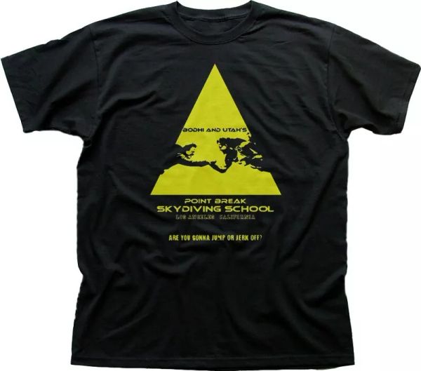 point break skydiving school bodhi and utah black printed t-shirt fn9380, White;black
point break skydiving school bodhi and utah black printed t-shirt fn9380, White;black