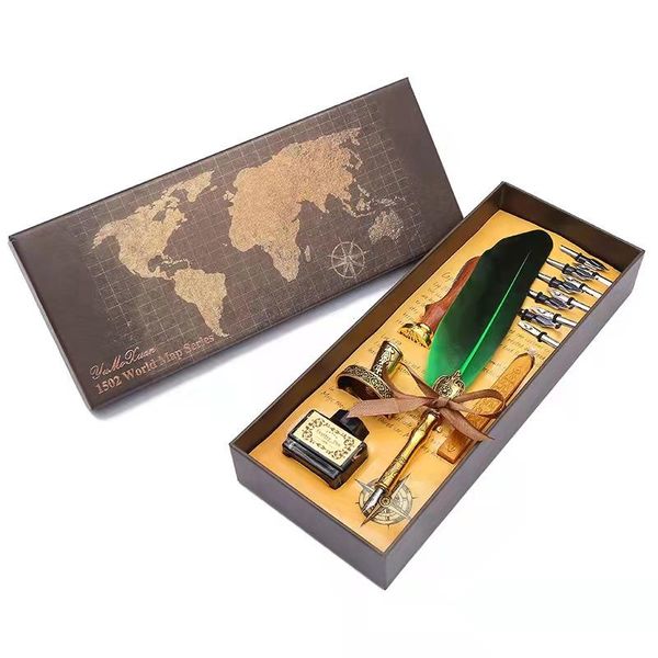 fountain pens pen set retro gold feather ink bottle calligraphy writing dip birthday gift box 10 tip
fountain pens pen set retro gold feather ink bottle calligraphy writing dip birthday gift box 10 tip
