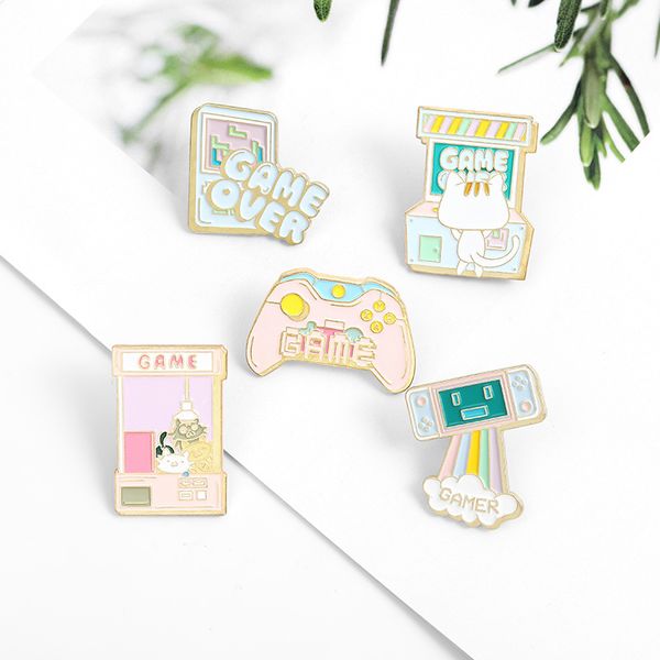 handheld game machine brooches pink childhood doll machine enamel pins creative cartoon rainbow badge metal lapel backpack jewelry gifts, Blue
handheld game machine brooches pink childhood doll machine enamel pins creative cartoon rainbow badge metal lapel backpack jewelry gifts, Blue