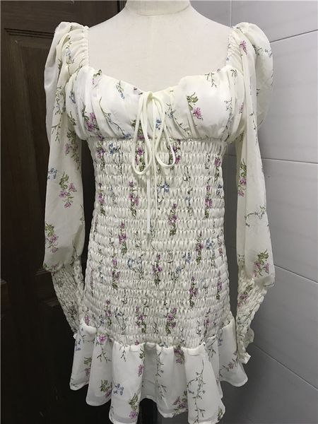 summer beige print small flower elastic ruched women long sleeve slim mini short es french femme vestido, Black;gray
summer beige print small flower elastic ruched women long sleeve slim mini short es french femme vestido, Black;gray