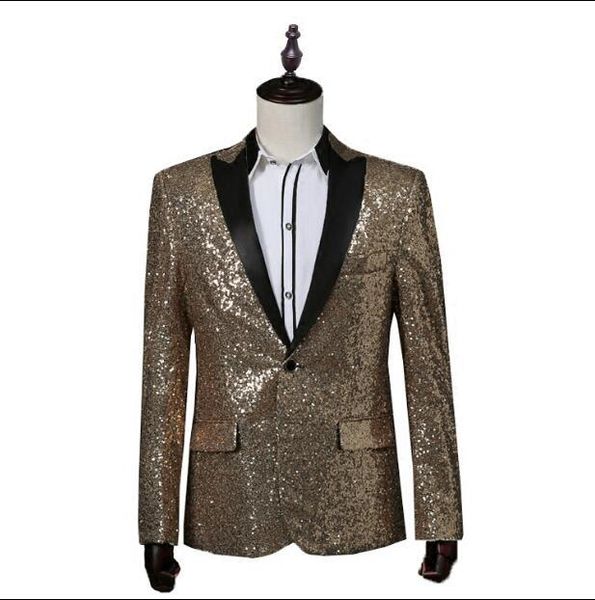 men's suits & blazers xs~3xl 2021 clothing south korea quan zhilong same golden bright piece nightclub bar singer costumes, White;black
men's suits & blazers xs~3xl 2021 clothing south korea quan zhilong same golden bright piece nightclub bar singer costumes, White;black