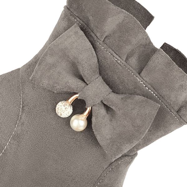 women ankle boots square toe thick heel butterfly-knot winter warm boots women party footwear size 26-44, Black
women ankle boots square toe thick heel butterfly-knot winter warm boots women party footwear size 26-44, Black