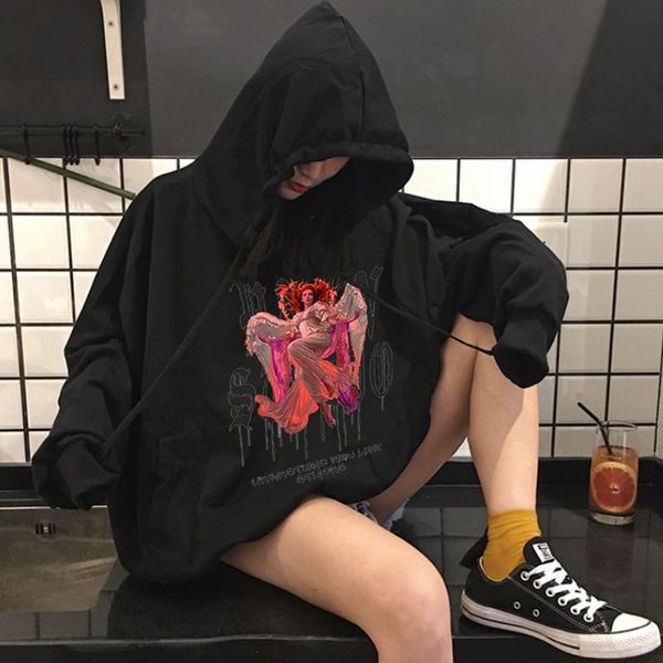 women's t-shirt hoodie harajuku y2k retro korean style punk gothic anime print clothes plus size, White
women's t-shirt hoodie harajuku y2k retro korean style punk gothic anime print clothes plus size, White
