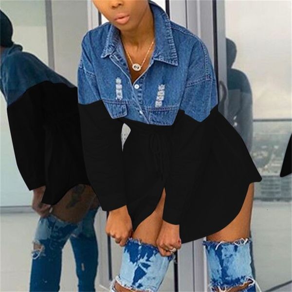 two piece dress women shirt mini denim white fabric patchwork casual fashion long sleeves button up elegant female spring summer v
two piece dress women shirt mini denim white fabric patchwork casual fashion long sleeves button up elegant female spring summer v