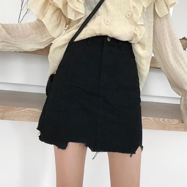 skirts fashion irregular skirt female summer korean high waist package hip a word mini denim tide s940, Black
skirts fashion irregular skirt female summer korean high waist package hip a word mini denim tide s940, Black