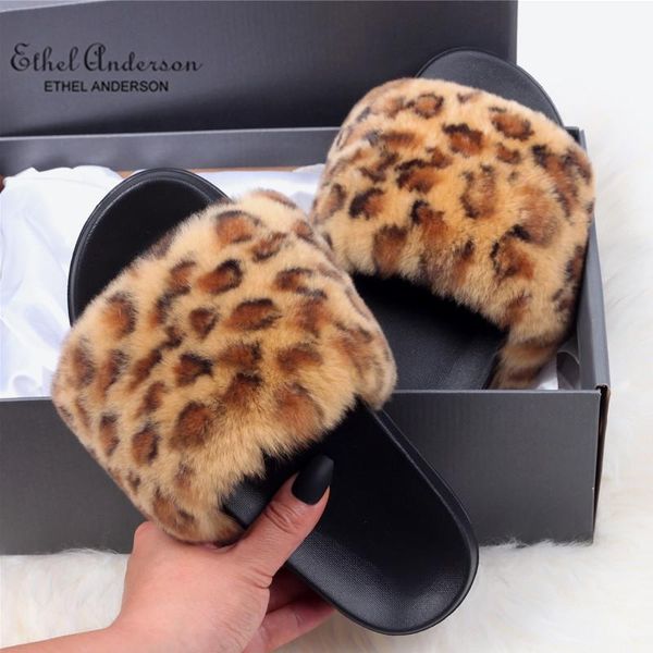 ethel anderson est real rex fur slippers summer vogue leopard slides cozy slip on flats shoes, Black
ethel anderson est real rex fur slippers summer vogue leopard slides cozy slip on flats shoes, Black
