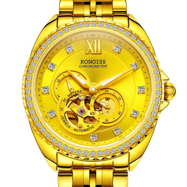 men watch 18k gold-plated automatic mechanical tourbillon male clock fashion business retro wristwatch bos wristwatches, Slivery;brown
men watch 18k gold-plated automatic mechanical tourbillon male clock fashion business retro wristwatch bos wristwatches, Slivery;brown