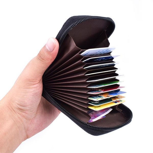 card holders rfid genuine leather holder cover women men zipper accordion multi-card slot housekeeper purse fashion wallet, Brown;gray
card holders rfid genuine leather holder cover women men zipper accordion multi-card slot housekeeper purse fashion wallet, Brown;gray