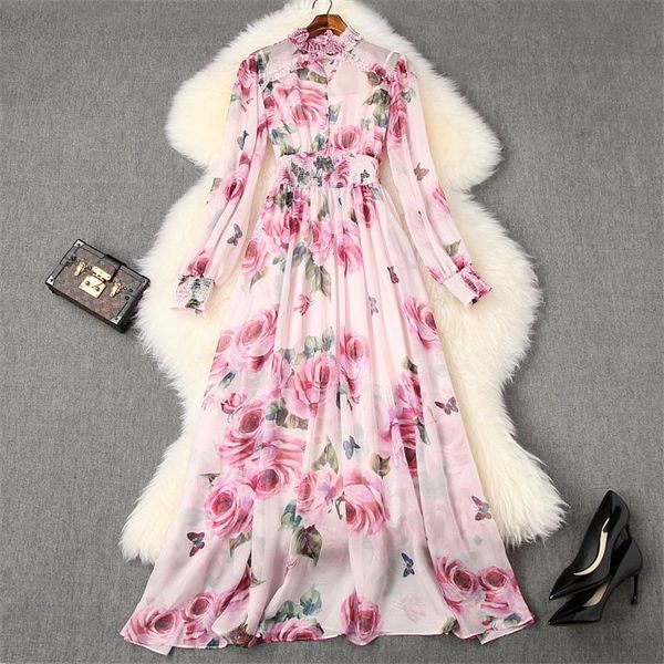 casual dresses 2021 runway fashion spring dress women elegant designer long sleeve beading neck rose floral print holiday chiffon, Black;gray
casual dresses 2021 runway fashion spring dress women elegant designer long sleeve beading neck rose floral print holiday chiffon, Black;gray