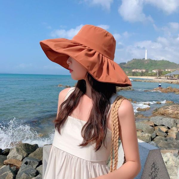 wide brim hats fisherman hat women's summer solid color beach travel big shade sun black khaki blue, Blue;gray
wide brim hats fisherman hat women's summer solid color beach travel big shade sun black khaki blue, Blue;gray