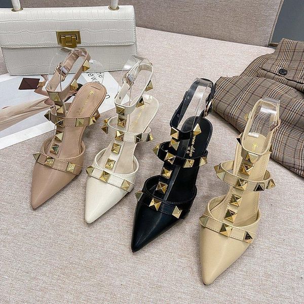 women rivet buckle high-heeled sandals outdoor party spikes rivets decor high heel pumps dress shoes, Black
women rivet buckle high-heeled sandals outdoor party spikes rivets decor high heel pumps dress shoes, Black